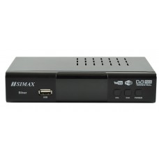 TV-тюнер зовнішній автономний SIMAX Silver DVB-T2, метал