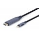 Кабель HDMI - USB Type-C 1.8 м Cablexpert Black, V2.0, 4K / 60 Гц (CC-USB3C-HDMI-01-6)