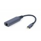 Мережевий адаптер USB Type C - Ethernet, Cablexpert, Black, 1000 Мбит/с, 15 см (A-USB3C-LAN-01)