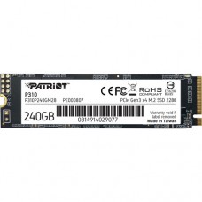 Твердотельный накопитель M.2 240Gb, Patriot P310, PCI-E 3.0 x4 (P310P240GM28)