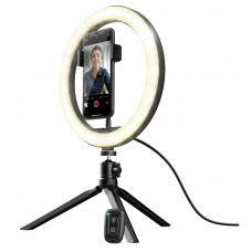 Набор видеоблогера с кольцевым светильником Trust Maku Ring Light Vlogging kit, Black (24393)