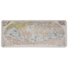Коврик прорезиненый Карта мира, с боковой прошивкой, Brown, 300x700x3mm (SJDT-04)
