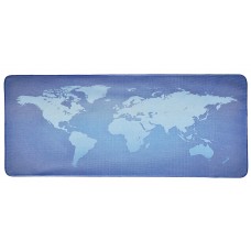 Коврик прорезиненый Карта мира, с боковой прошивкой, Black-blue, 300x700x2mm (SJDT-10)