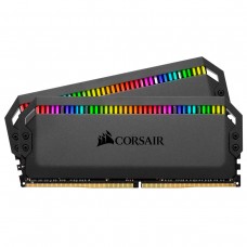 Пам'ять 16Gb x 2 (32Gb Kit) DDR4, 3000 MHz, Corsair Dominator Platinum RGB, Black(CMT32GX4M2C3000C15)
