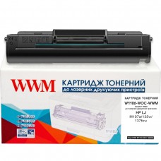 Картридж HP 106A (W1106A), Black, 1000 стор, WWM, без чіпа (W1106-WOC-WWM)