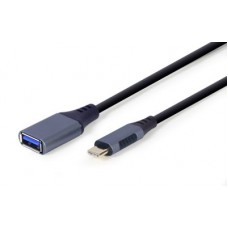 Кабель USB - USB Type-C 0.15 м Cablexpert Black, A-мама/Type-C (A-USB3C-OTGAF-01)