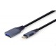 Кабель USB - USB Type-C 0.15 м Cablexpert Black, A-мама/Type-C (A-USB3C-OTGAF-01)