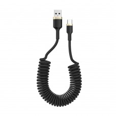 Кабель USB - USB Type-C 0.35-1.5 м ColorWay Black, 2.4A (CW-CBUC051-BK)