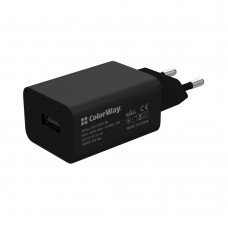 Мережевий зарядний пристрій ColorWay, Black, 1xUSB, 2A, MicroUSB, 10W (CW-CHS012CM-BK)