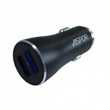 Автомобільний зарядний пристрій Aspor A918 Black, 2xUSB, 3.4A