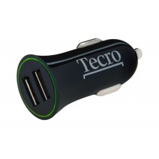 Автомобільний зарядний пристрій Tecro 2xUSB, 2.1A, Black (TCR-0221AB)