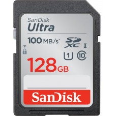 Карта пам'яті SDXC, 128Gb, Ultra Class 10 UHS-I, SanDisk Ultra (SDSDUNR-128G-GN3IN)