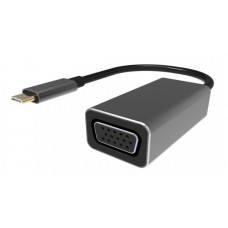 Адаптер USB 3.1 Type-C (M) - VGA (F), Viewcon, Black, 15 см (TE388)