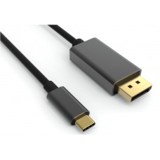 Адаптер USB 3.1 Type-C (M) - DisplayPort (M), Viewcon, Black, 1.5 м, 4K / 60 Гц (TE392)
