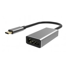 Адаптер USB 3.1 Type-C (M) - DisplayPort (F), Viewcon, Black, 15 см, 4K / 60 Гц (TE391)