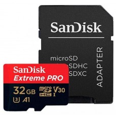 Карта памяти microSDHC, 32Gb, SanDisk Extreme Pro, SD адаптер (SDSQXCG-032G-GN6MA)