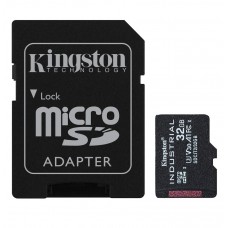 Карта памяти microSDHC, 32Gb, Class10 UHS-I U3 V30 A1, Kingston Industrial, SD адаптер (SDCIT2/32GB)