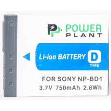 Акумулятор Sony NP-BD1/NP-FD1, PowerPlant, 750 mAh / 3.7 V, Li-Ion (DV00DV1204)