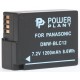 Аккумулятор Panasonic DMW-BLC12, DMW-GH2, PowerPlant, 1200 mAh / 7.2 V, Li-Ion (DV00DV1297)
