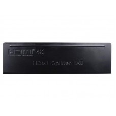 Спліттер HDMI 1x8, версия 1.4, 4K, 3D, 2160Р, PowerPlant (CA911516)