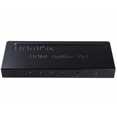 Спліттер HDMI 1x4, версия 1.4, 4K, 3D, 2160Р, PowerPlant (CA911509)