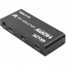 Спліттер HDMI 1x2, версия 2.0, 4K, 3D, 2160Р, PowerPlant (CA912476)