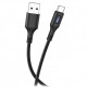 Кабель USB <-> USB Type-C, Hoco Admirable smart, Black, 1.2 м (U79)