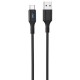 Кабель USB <-> USB Type-C, Hoco Admirable smart, Black, 1.2 м (U79)
