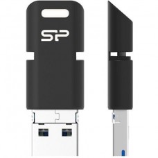 USB 3.1 Flash Drive 128Gb Silicon Power Mobile C50 3in1, Black, USB Type-A / USB Type-C / micro-USB (SP128GBUC3C50V1K)