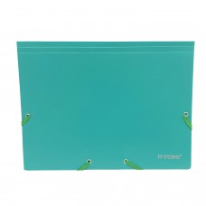 Папка пластиковая A4, Green, H-Tone, на резинках (JJ40941-green)