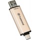 Флеш накопичувач USB 128Gb Transcend JetFlash 930C, Gold/Black, Type-C / USB 3.2 Gen 1 (TS128GJF930C)