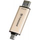 USB 3.2 / Type-C Flash Drive 512Gb Transcend JetFlash 930C, Gold/Black (TS512GJF930C)
