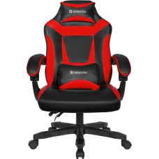 Игровое кресло Defender Master, Black/Red, экокожа (64359)