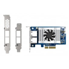 Мережна плата QNAP QXG-10G2T-X710, PCI-E 4x, 2 x NBASE-T (RJ45), Intel X710