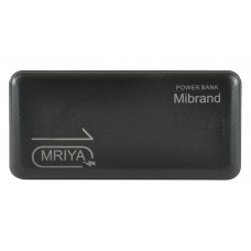 Універсальна мобільна батарея 10000 mAh, Mibrand Mriya, Black, 2xUSB (2.1A)