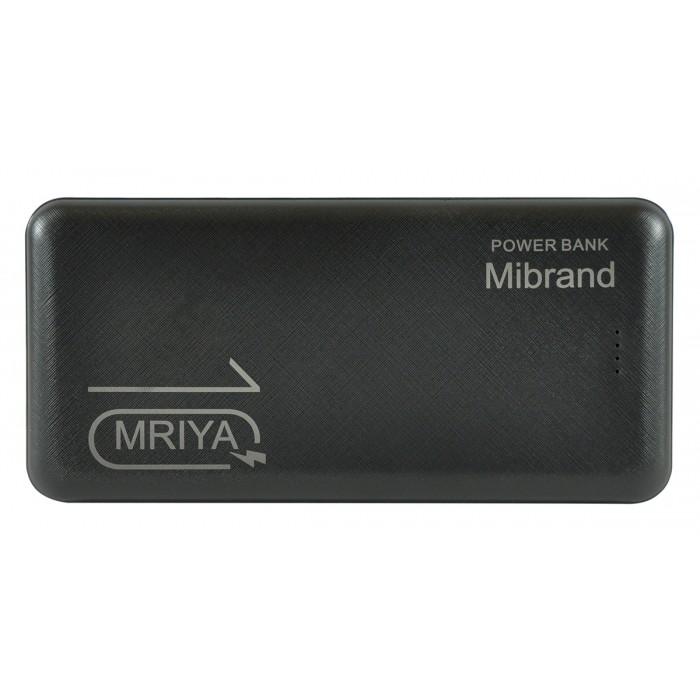 Універсальна мобільна батарея 10000 mAh, Mibrand Mriya, Black, 2xUSB (2.1A)