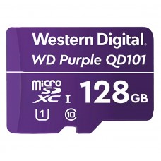 Карта памяти microSDXC, 128Gb, Class10 UHS-I V30, Western Digital Purple, без адаптера (WDD128G1P0C)
