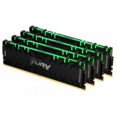 Пам'ять 8Gb x 4 (32Gb Kit) DDR4, 3200 MHz, Kingston Fury Renegade RGB, Black (KF432C16RBAK4/32)