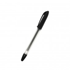 Ручка кулькова 0.7 мм, H-Tone, чорна, з грипом, 50 од (JJ201307-black)