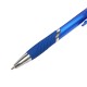 Ручка кулькова 0.7 мм, H-Tone, синя, автоматична, з грипом, 12 од (JJ20163)