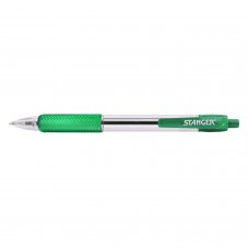 Ручка кулькова 1.0 мм, Stanger, зелена, автоматична, з грипом, 1 од (R 1.0-18000300041)