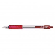 Ручка кулькова 1.0 мм, Stanger, червона, автоматична, з грипом, 1 од (R 1.0-18000300040)