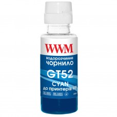 Чорнило WWM HP GT52, Cyan, Ink Tank 115/315/319/415, GT5810, 100 мл, водорозчинне (H52C)