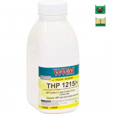 Тонер + чип HP CLJ CP1215/1515, CM1312, Yellow, 40 г, WWM (TC1215Y)