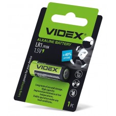 Батарейки LR1, Videx, лужна, 1 шт, Blister
