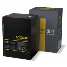 Батарея для ИБП 12В 4.5Ач Videx 6FM4.5, Black, 12V, 90x70x100 мм