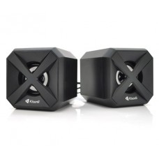 Колонки 2.0 Kisonli L-5050 Black, 2 x 3 Вт, пластиковый корпус, с подсветкой, USB + 3.5mm