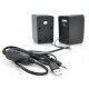Колонки 2.0 Kisonli L-9090 Black, 2 x 3 Вт, пластиковый корпус, USB + 3.5mm