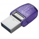 Флеш накопичувач USB 64Gb Kingston DataTraveler microDuo 3C, Purple, Type-C / USB 3.2 Gen 1 (DTDUO3CG3/64GB)