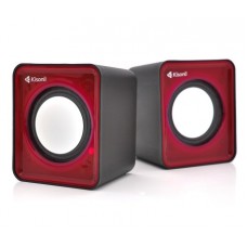 Колонки 2.0 Kisonli V310 Black/Red, 2 x 1.5 Вт, пластиковий корпус, USB + 3.5mm